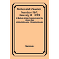 Notes and Queries, Number 167, January 8, 1853; A Medium of Inter-communication for Literary Men, Artists, Antiquaries, Genealogists, etc. - Paperback