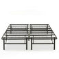 Queen size Folding Sturdy Metal Platform Bed Frame with Storage Space