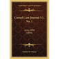 Cornell Law Journal V1, No. 1: June, 1894 (1894) - Paperback