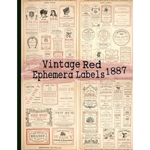 Vintage Red Ephemera Labels 1887: Vintage Labels Ephemera Series - Paperback