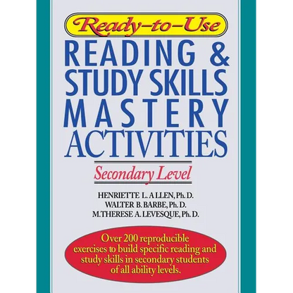 Ready-To-Use Reading & Study Skills Mastery Activities: Secondary Level - Paperback