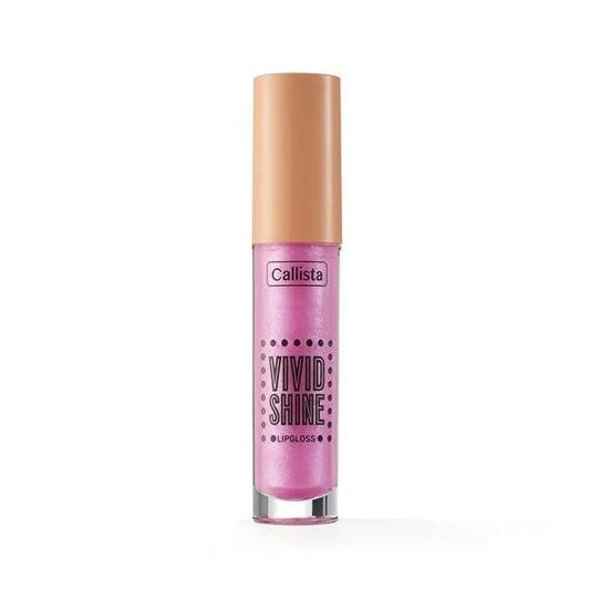 Callista Vivid Shine Lip Gloss - Moisturizing, Long Lasting Pink Lip Care with Shea & Argan Oil