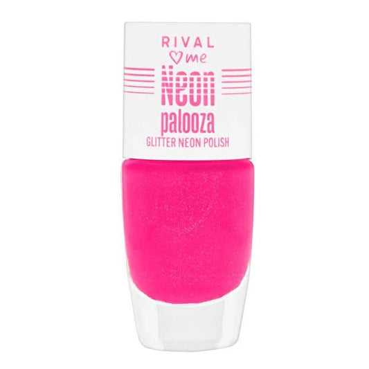 Rival Loves Me Neon Palooza Nail Polish Glitter Neon Nail Polish No.04 8ml - Vibrant Neon Nail Art Polish