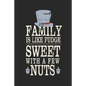 Family Is Like Fudge, Sweet With A Few Nuts: Funny Quote For Families Grey Hat With Black/ Gifts/ Birthday/Christmas 6x9 - Paperback
