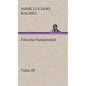 Filosofía Fundamental, Tomo III - Hardcover