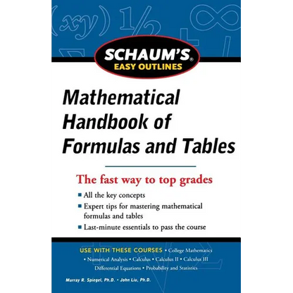 Schaum's Easy Outline of Mathematical Handbook of Formulas and Tables, Revised Edition - Paperback