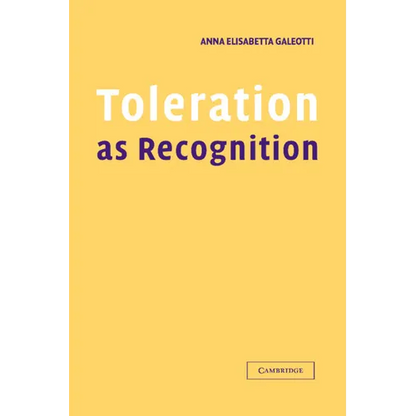 Toleration as Recognition - Hardcover