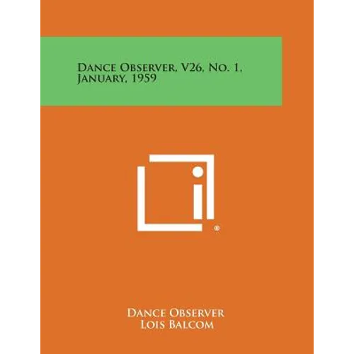 Dance Observer, V26, No. 1, January, 1959 - Paperback