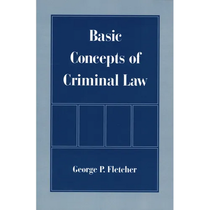 Basic Concepts of Criminal Law - Paperback