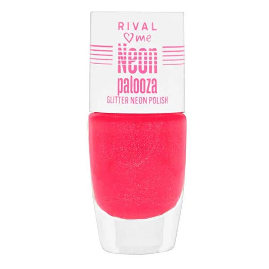 Rival Loves Me Neon Palooza Nail Polish Glitter Neon No.02 8 ml - Cosmetic Glitter for Makeup & Nail Art