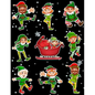 Christmas Holiday Sticker Album Dancing Elves: 100 Plus Pages For PERMANENT Sticker Collection, Activity Book For Boys and Girls - 8.5 by 11 - Paperback