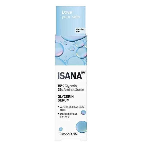 Isana Skin Serum with Glycerin & Amino Acids - 30ml, Vegan Dry Skin Moisturizer