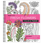 Color & Frame - Fresh Flowers (Adult Coloring Book) - Spiral