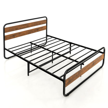 Arc Platform Bed with Headboard and Footboard-Full Size