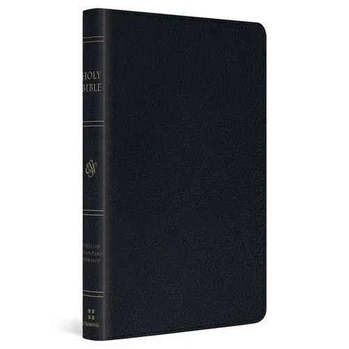 ESV Large Print Thinline Bible (Genuine Leather, Black) - Leather