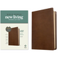 NLT Large Print Thinline Reference Bible, Filament Enabled Edition (Red Letter, Leatherlike, Rustic Brown) - Imitation Leather
