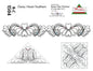 1504 Daisy Heart Feathers Pantograph And Blocks by Rose-Clair Fletcher
