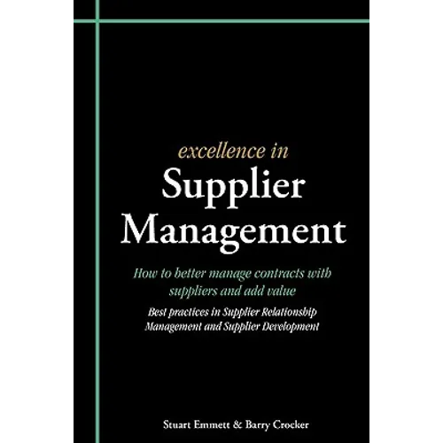 Excellence in Supplier Management - Paperback