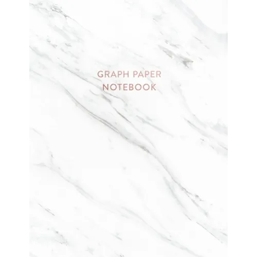 Graph Paper Notebook: Soft White Marble - 8.5 x 11 - 5 x 5 Squares per inch - 100 Quad Ruled Pages - Cute Graph Paper Composition Notebook f - Paperback