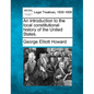 An introduction to the local constitutional history of the United States. - Paperback
