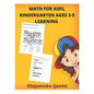 Math For Kids, Kindergarten Ages 3-5 Learning: Math Workbooks For Prekindergartens - Paperback
