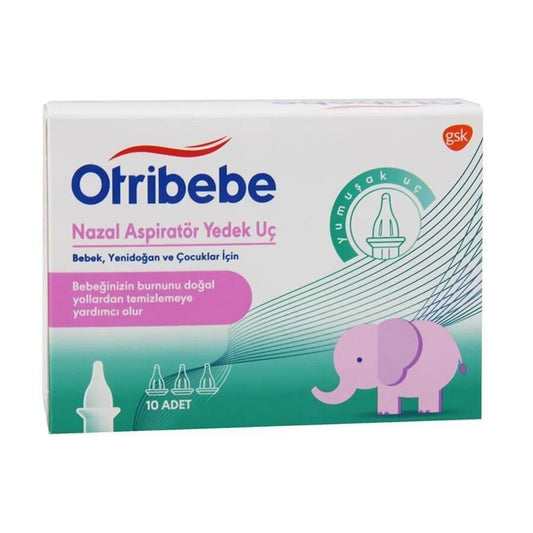 Otribebe Nasal Aspirator Replacement Tips - Disposable, Hygienic, and Easy to Use - Pack of 10