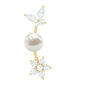 Nature Inspired Freshwater Pearl and Diamond Crawler Earring