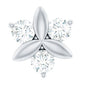 Round Moissanite Flower Cartilage Earring