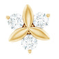 Round Moissanite Flower Cartilage Earring