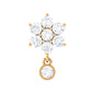 Moissanite Floral Drop Earring for Cartilage Piercing