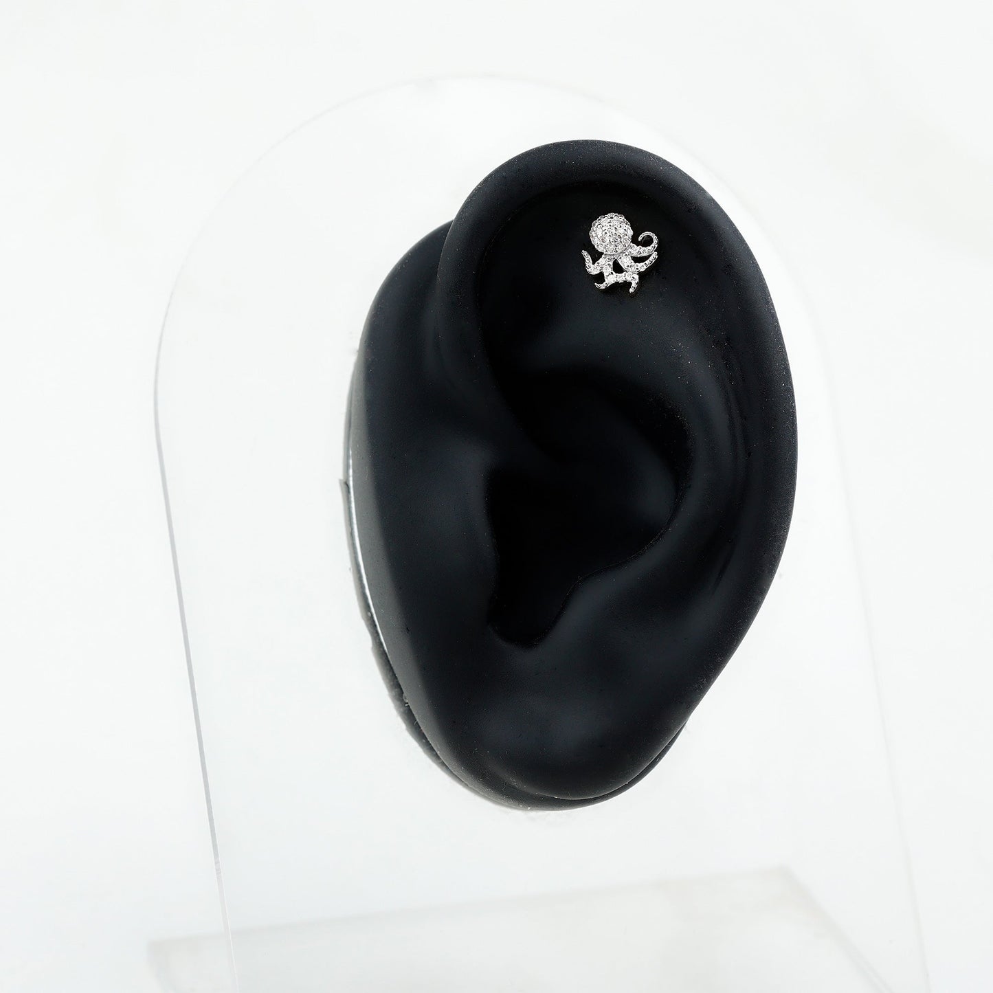 Moissanite Octopus Earring for Cartilage Piercing