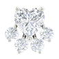Heart Shape Moissanite Paw Cartilage Earring