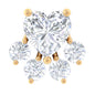Heart Shape Moissanite Paw Cartilage Earring