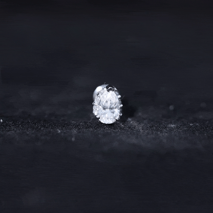Certified Moissanite Teardrop Helix Earring for Women