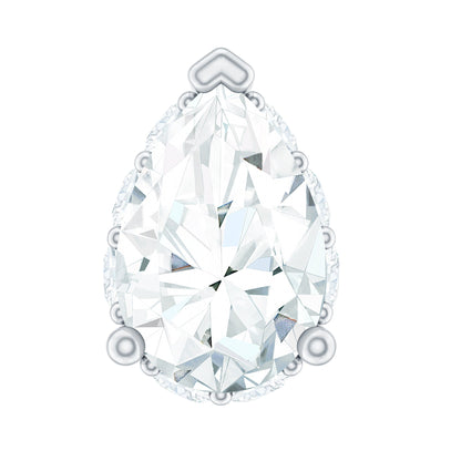 Certified Moissanite Teardrop Helix Earring for Women