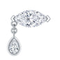 Marquise Moissanite Dangle Cartilage Earring