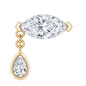 Marquise Moissanite Dangle Cartilage Earring