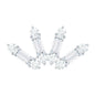 Baguette Moissanite Curved Cartilage Earring