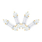 Baguette Moissanite Curved Cartilage Earring