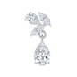 Marquise and Pear Moissanite Cluster Drop Cartilage Earring