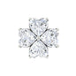 Heart Shape Moissanite Flower Conch Earring