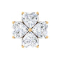 Heart Shape Moissanite Flower Conch Earring
