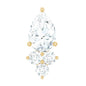 Pear and Round Moissanite Cluster Cartilage Earring
