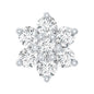 Round Cut Natural Diamond Flower Nose Stud For Women