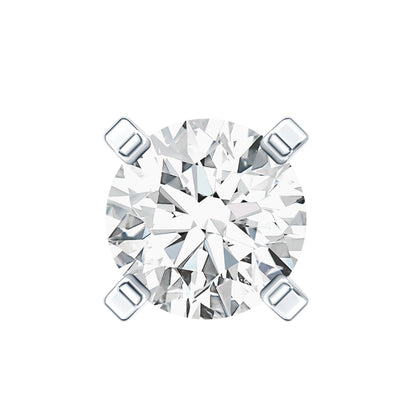 Round Shape Moissanite Solitaire Nose Pin