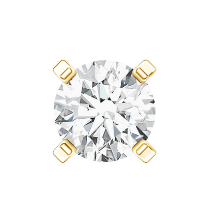 Round Shape Moissanite Solitaire Nose Pin