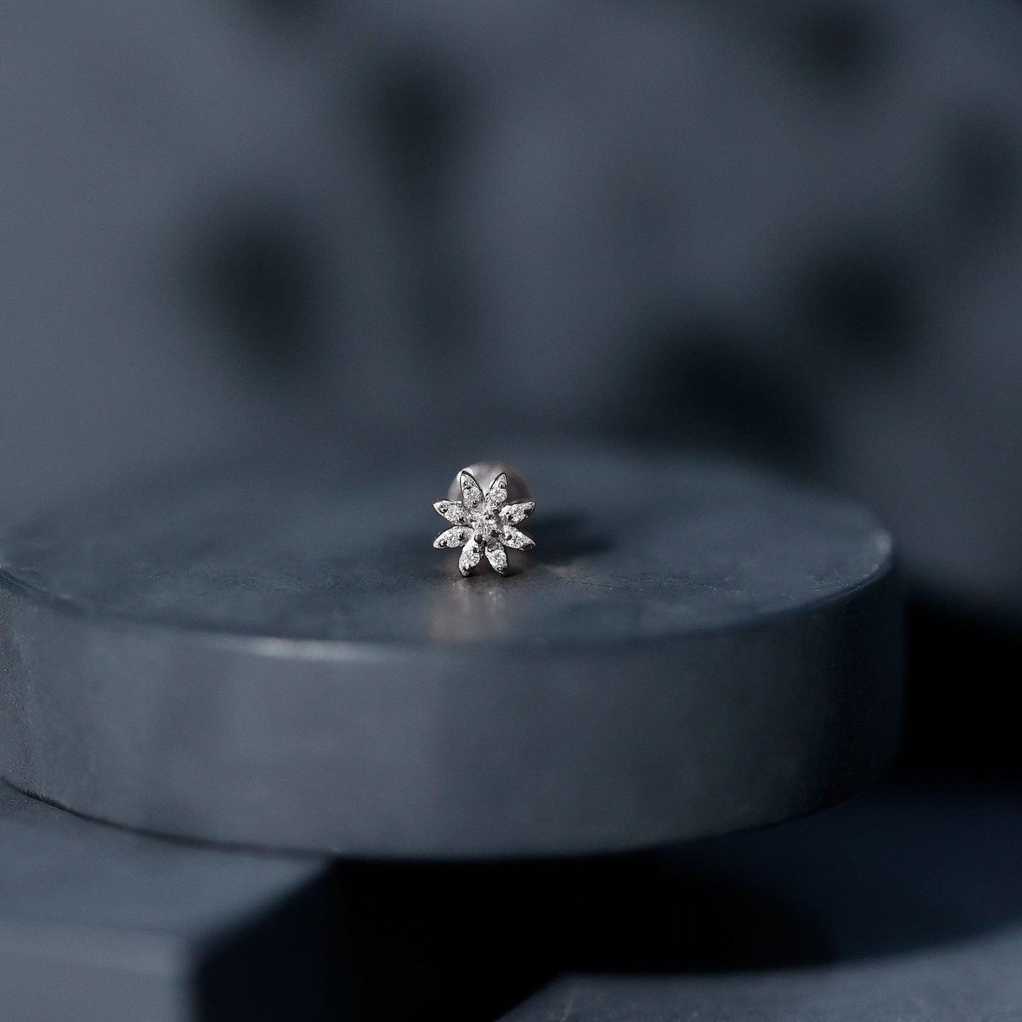 Flower Diamond Nose Ring Stud for Women