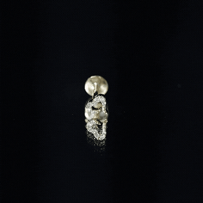 Round Shape Natural Diamond Heart Nose Pin