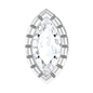 Marquise Diamond Simple Nose Stud in Bezel Setting
