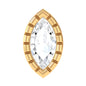 Marquise Diamond Simple Nose Stud in Bezel Setting
